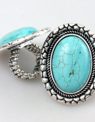 Antique Silver & Turquoise Fashion Ring