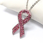 Be Aware-Pink Ribbon Breast Cancer Awareness Necklace