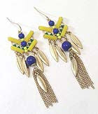 Carnival Ready Art Deco Tassel Drop Earrings
