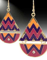 Chevron Abstract Earrings (Various Colors)