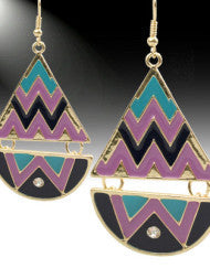 Chevron Abstract Earrings (Various Colors)
