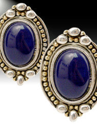 Vintage Blue Stud Earrings