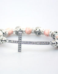 Fashion with a Purpose Pandora Style Cross Bracelet (Various Colors)
