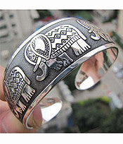 Vintage Elephant Cuff Bracelet