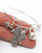Fitness Charm Bracelet-Strong is Beautiful