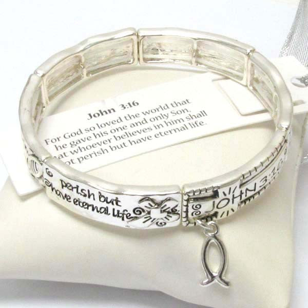 Religious Inspiration Bracelet-John 3:16