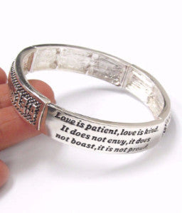Religious Inspiration Bracelet-1 Corinthians 13:4