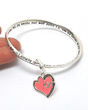 Charm Bracelet -Mothers' Prayer Twisted Bangle Bracelet