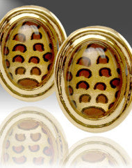 Sassy Chic Cheetah Print Stud Earrings