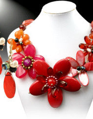 Showstopper Necklace Set (Purple or Red)