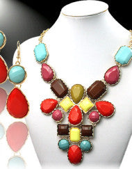 Suddenly Yours Necklace Set-Multi-colored