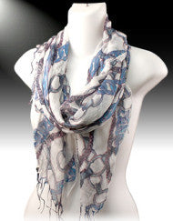 Whips & Chains Scarf- Blue
