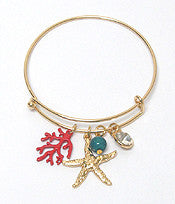 Sea Life Starfish Charm Bracelet